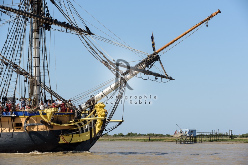 L'Hermione sur la Charente